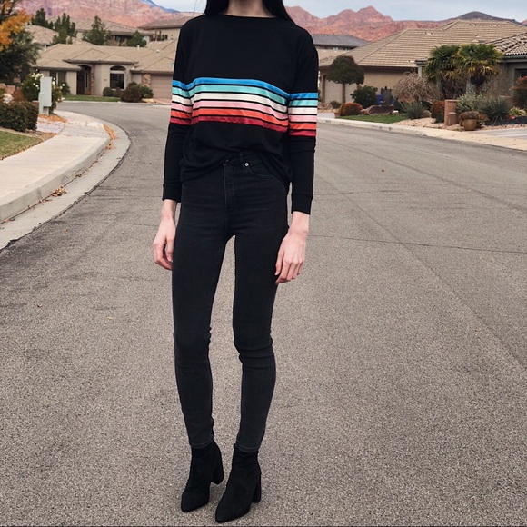 Rainbow Crew Neck Sweater - Picture 2 of 3